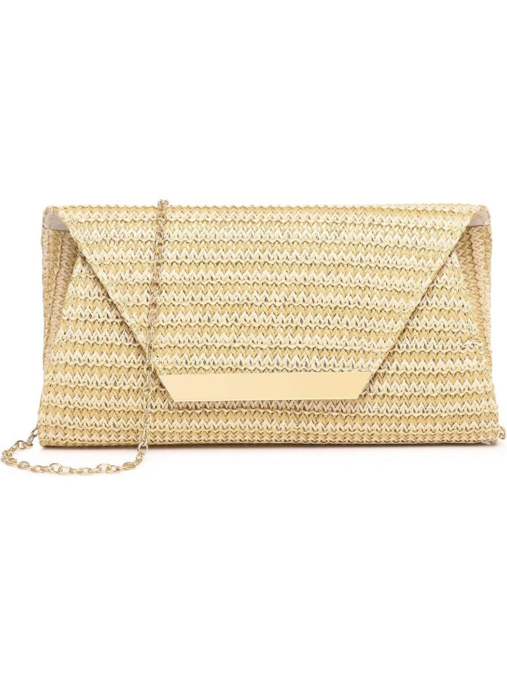 Women's Khaki Patent Leather Clutch Purse Formal Party Evening Bag Handbag